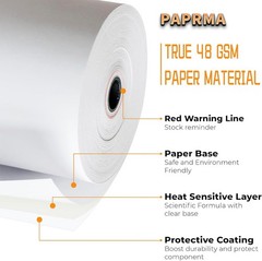 2 1/4” x 85′ Thermal Receipt Paper 50 Rolls, POS Paper Cash Register Paper R…