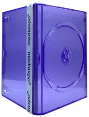100 STANDARD Clear Purple Color Single DVD Cases & 100 Matte Inserts