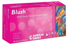 Supermax 78887 Aurelia Blush Nitrile Gloves Medium Pink Powder Free 200/Bx