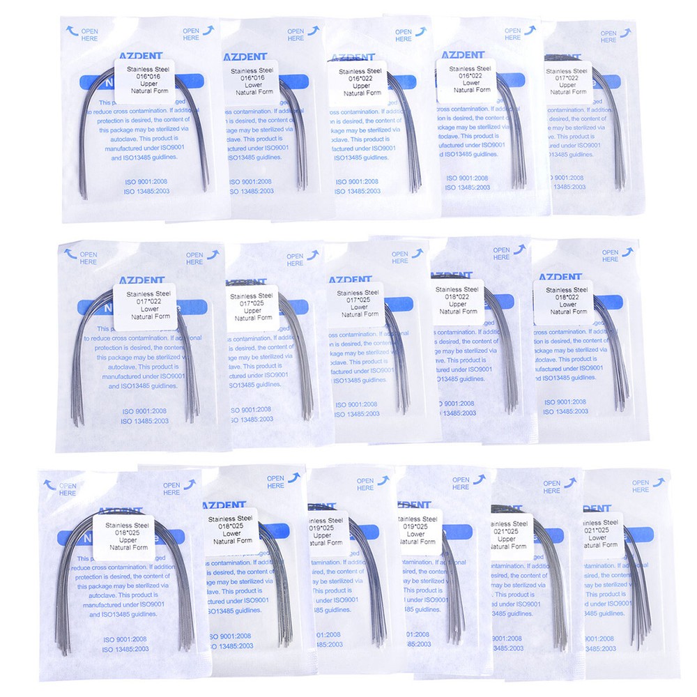 AZDENT Dental Orthodontic Arch Wire Stainles Steel Rectangular Ovoid/Nature Form
