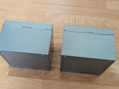 Lot of 2 Vtg Weis Index Card File Holder Steel Metal Box 6.5” x 6” X 4.5” Gray