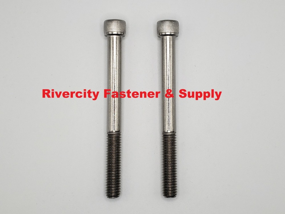 (2) 3/8-16×4 Socket Allen Head Cap Screws Stainless Steel 3/8x16x4 Bolts