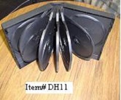1 TOP QUALITY 1.5″ MULTI-11 ELEVEN DISC DVD CASES, BLACK, FREE SHIPPING, DH11