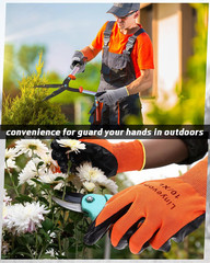 PU Coated Gloves Bulk, Reusable Rubber Safety Gloves for Men Women Work Warehous