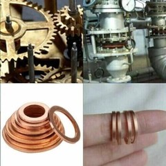 200PCS Assorted Crush Copper Gasket Seal Ring Hardware Set Metal Flat Washer