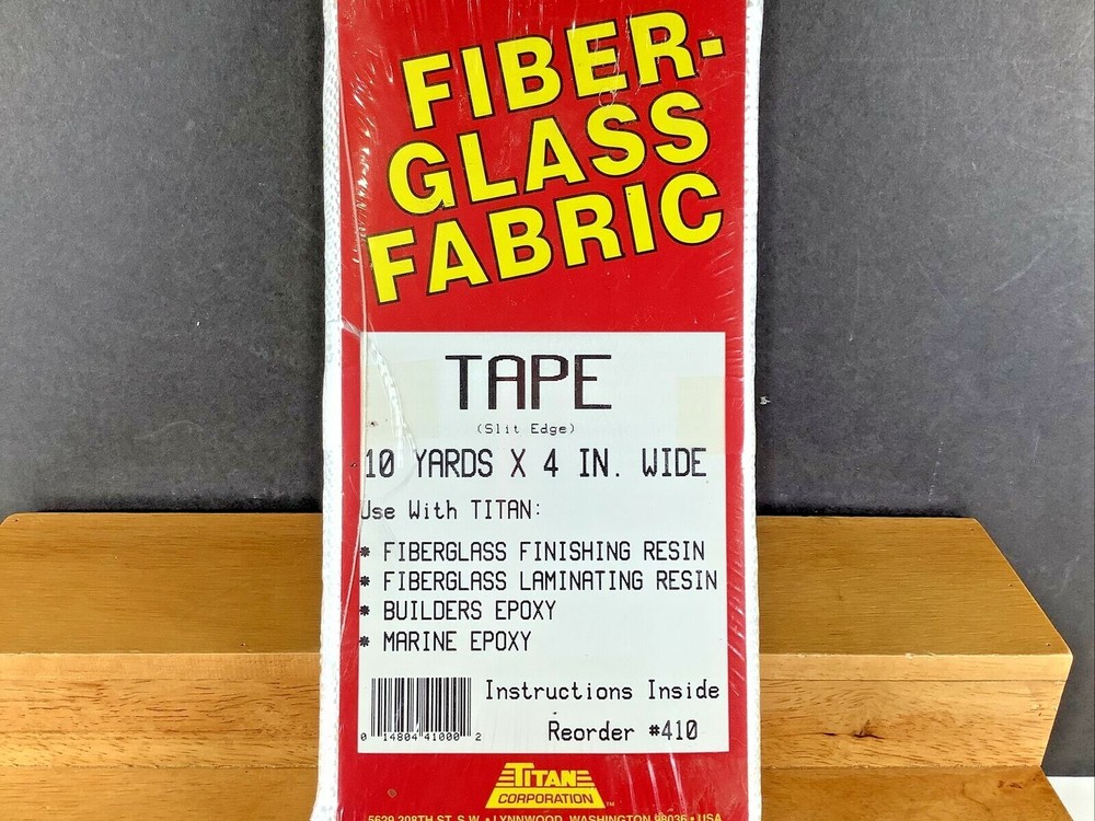 VTG. NOS TITAN COMPANY Fiber-Glass Fabric #410 Tape 4″ x 10 yards SEALED