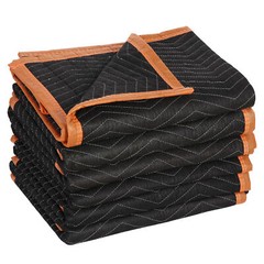 Heavy Duty 6 Pack Moving Blankets Quilted 40″ x 72″Shipping Furniture Pads Black