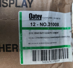 (12 Pack) Oatey 31008 Heavy Duty 32 oz, Clear, Pvc Cement