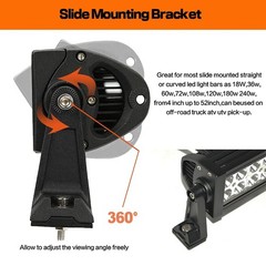 Side Brackets, LEDOPPO Light Bar Mounting Brackets Kit – Universal Straight &…
