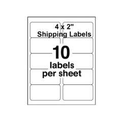 1000 Labels 4″x2″ Blank Address Shipping Labels Self Adhesive 10 up/sheet