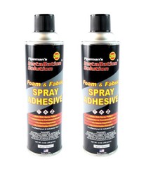 2 Pack Professional Foam Fabric Upholstery Leather Aerosol Adhesive Glue Spray