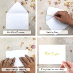 YINUOYOUJIA 100 Pack A7 Envelopes White 5×7 V Flap Invitation
