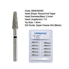 Dental Diamond Burs FG Surgical Long Round Taper High Speed Bur 850 856 Pear 330
