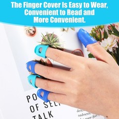 16 Pcs Finger Tips, 4 Sizes Silicone Thimble Fingertip Grips Thumb Protectors…