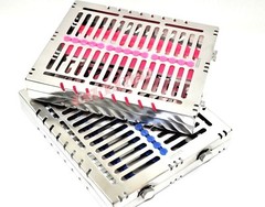10 GERMAN DENTAL AUTOCLAVE STERILIZATION CASSETTE BOX TRAY FOR 15 INSTRUMENT