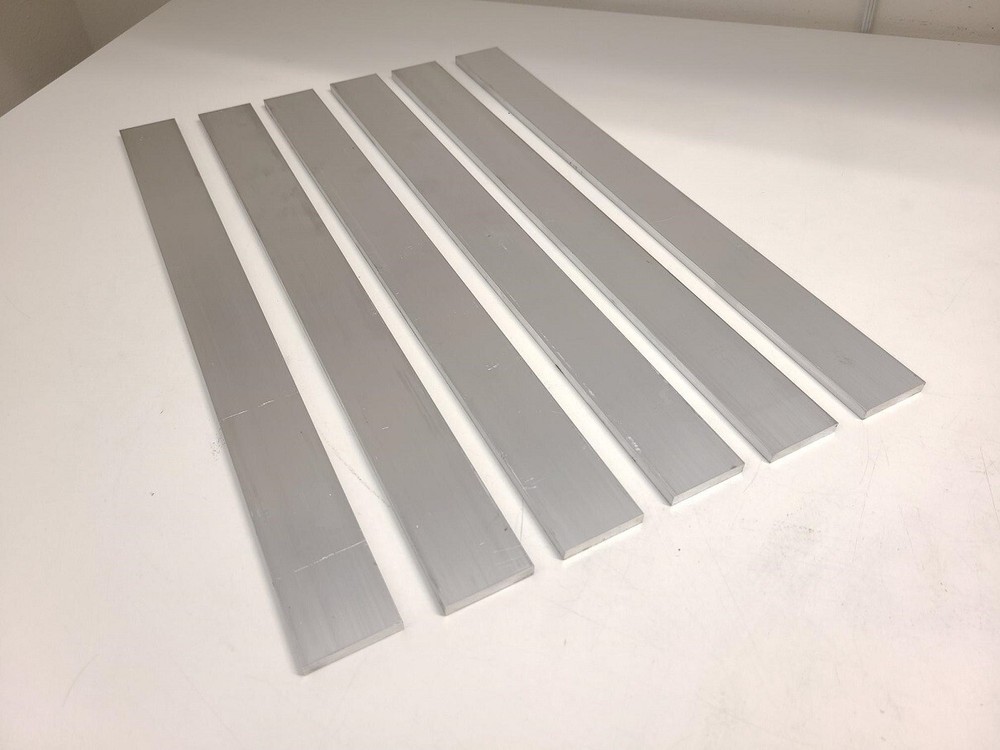6061 Aluminum Flat Bar, 1/4″ x 1-1/2″ x 17″ long, Solid Stock, Plate, 6 pack
