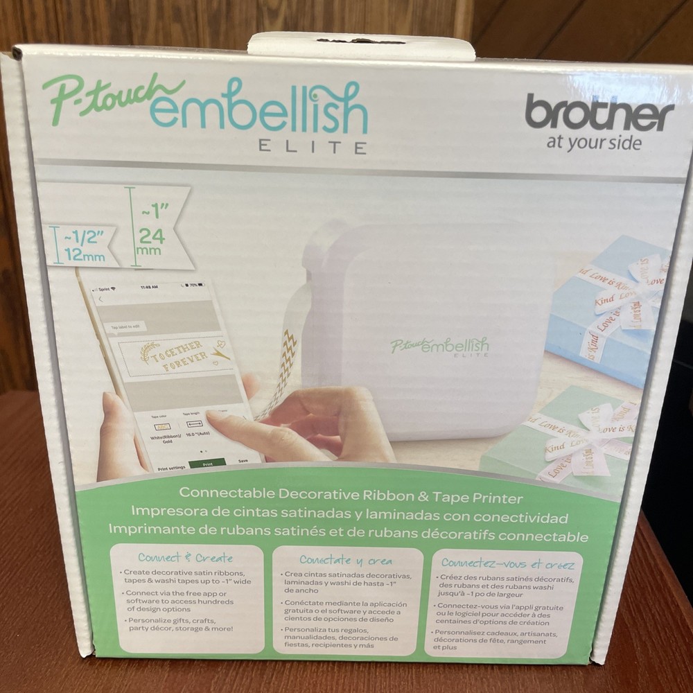 Brother P-touch Embellish ELITE Craft Printer for Ribbon + Labels – PT-P715eBT