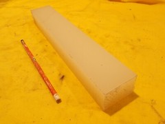 1 1/2″ NATURAL NYLON BAR machinable plastic flat sheet stock 1 1/2″ x 2″ x 12″