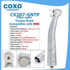 COXO Dental Turbine Fiber Optic High Speed Handpiece LED Coupler 6 Pin Fit KAVO