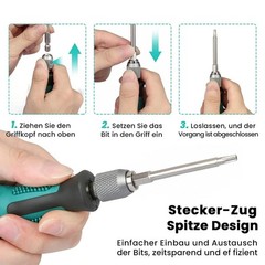 12 Piece Torx Screwdriver Set T6-T40, 1/4″ Magnetic with Hole Silver