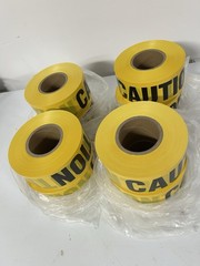 8 PACK! Barricade CAUTION Tape Yellow 3″ 1000ft Non Adhesive 3mil 8000 FEET NEW