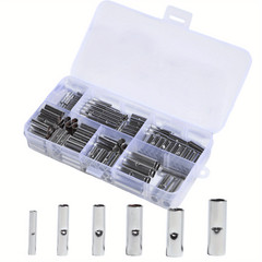 Non Insulated Butt Connectors Kit 240pcs Butt Connectors for Wiring Pure Copper