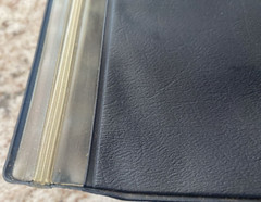 Vtg Vinyl PVC Slide Zip Close Paper Document Pouch Blue “Hooker Chemical Corp.”