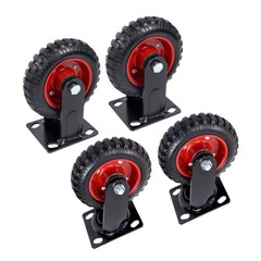 4 Pack 6 Inch Heavy Duty Caster Wheels Fixed Caster Wheels Swivel Caster Wheels