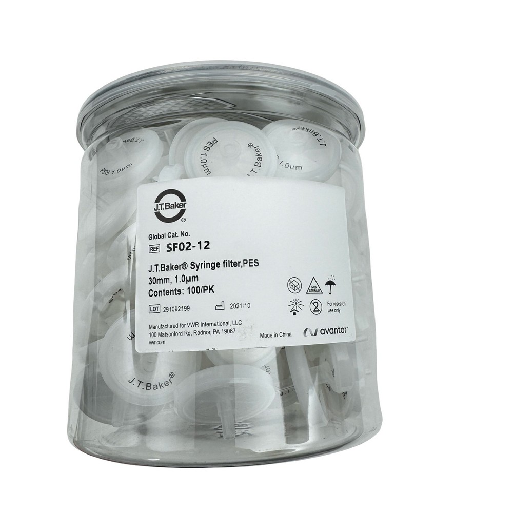 J.T. Baker SF02-12 PES Syringe Filter 30mm 1.0µm 100/PK Avantor EXPIRED