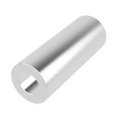 Aluminum Spacer 3/4 OD x 0.40 ID x Choose Your Length, Round Spacer Unthreade…