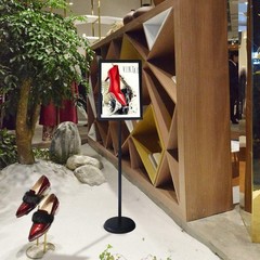 8.5 x 11 Inch Adjustable Pedestal Sign Poster Stand, Heavy Duty Floor Standin…