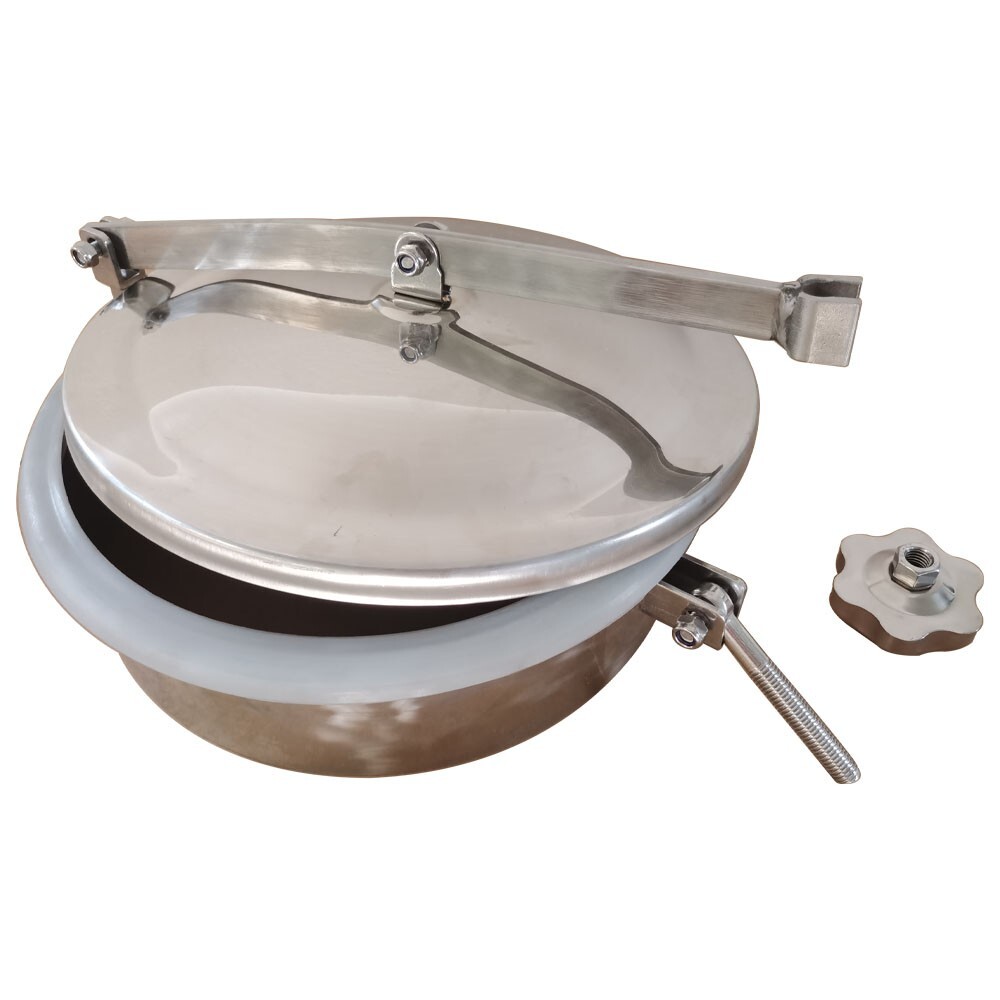 11.8”/300mm Stainless Circular Atmospheric Manhole Cover Sanitary Tank Manway