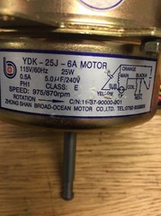 YDK-25J-6A AIR CONDENSER FAN MOTOR FITS MULTIPLE BRANDS ZHONG SHAN 115V/60Hz 25W