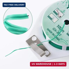 2 Reels 328 Feet (100m) Twist Tie, Green Coated Garden Plant Ties with Cutter fo