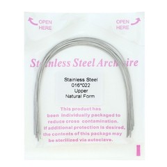 100pcs Orthodontic Archwire Stainless Steel Brace Wires Natural Round Rectanglar