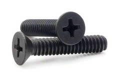 1/4″-20 | Black Oxide 18-8 SS Phillips Flat Head Machine Screws – Select Length
