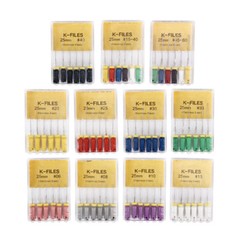 10-100Packs Dental Endo Files K-FILES Stainless Steel Hand Use 21 25 31 mm