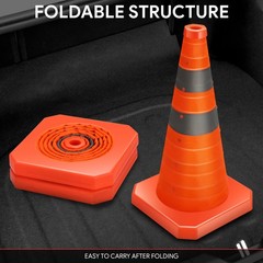 4xOrange Oxford fabric Collapsible Traffic Safety Cones 18in Park Lots Roadsides