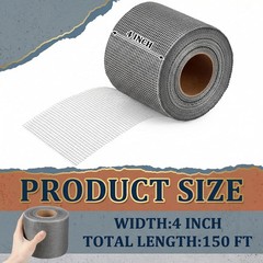 Innconee 150 ft x 4 Inch Cement Board Joint Tape Self Adhesive Durable Gray F
