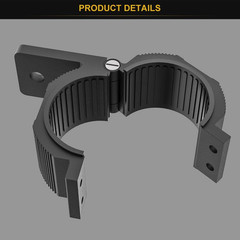 1 Pair Aluminum Mounting Bracket Kit Tube Clamp for 2.125 2.25 2.375 2.5