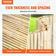 Natural Rolled Bamboo Fence, Eco-Friendly Bamboo Privacy Fence 6 ft H x 8 ft L x
