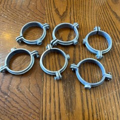 2-1/4″ – 2-1/2” Road Hinged Galvanized Split Ring Pipe Hanger Clamp Qty-6 (NEW)