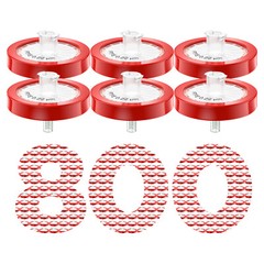 800PCS PTFE Membrane Syringe Filters 25mm Diameter 0.22um Pore Size Hydrophobic
