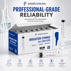 100 6ml 6cc Luer Lock Disposable Syringes (Non-Sterile) for Saline Oral Medicine