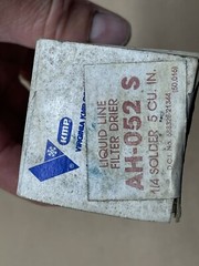liquid line filter drier 1/4 Solder 5 CU. IN. AH-052S