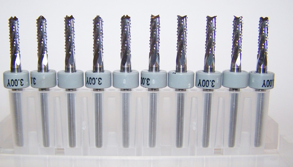 (10) 3.00mm (.1181″) CHIPBREAKER CARBIDE ROUTER BURRS, FT Kyocera 2300.1181.394
