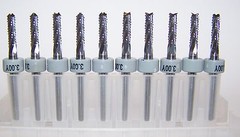 (10) 3.00mm (.1181″) CHIPBREAKER CARBIDE ROUTER BURRS, FT Kyocera 2300.1181.394