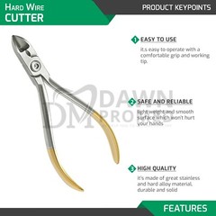 T/C German Hard Wire Cutter Pliers Dental Orthodontic Instruments 15 Degree CVD