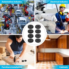 Tohhdov 8 Pack 1/4″20 Female Thumb Thread Knob Fastener, Aluminum Alloy Flat …