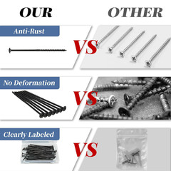 Lag Screws 6 Inch, 50PCS Heavy Duty Construction Screw, Structural Wood Screw #1